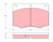 Sada brzdových destiček, kotoučová brzda TRW GDB674