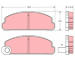 Sada brzdových destiček, kotoučová brzda TRW GDB734