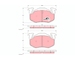 Sada brzdových destiček, kotoučová brzda TRW GDB905