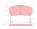 Sada brzdových destiček, kotoučová brzda TRW GDB977