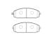Sada brzdových destiček, kotoučová brzda KAVO PARTS KBP-6610