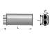 Stredný/zadný tlmič výfuku DINEX 49364