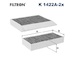 Filtr, vzduch v interiéru FILTRON K 1422A-2x