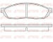 Sada brzdových destiček, kotoučová brzda KAWE 0111 00