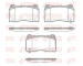 Sada brzdových destiček, kotoučová brzda KAWE 0666 58