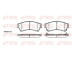 Sada brzdových destiček, kotoučová brzda KAWE 1196 02
