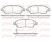 Sada brzdových destiček, kotoučová brzda KAWE 1210 01