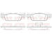 Sada brzdových destiček, kotoučová brzda KAWE 1540 00