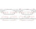 Sada brzdových destiček, kotoučová brzda KAWE 1540 10
