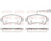 Sada brzdových destiček, kotoučová brzda KAWE 1588 02