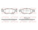Sada brzdových destiček, kotoučová brzda KAWE 1634 02