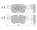 Sada brzdových destiček, kotoučová brzda fri.tech. 1000.0