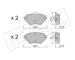 Sada brzdových destiček, kotoučová brzda fri.tech. 1003.0