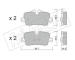 Sada brzdových destiček, kotoučová brzda fri.tech. 1264.0