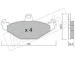 Sada brzdových destiček, kotoučová brzda fri.tech. 168.1