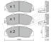 Sada brzdových destiček, kotoučová brzda fri.tech. 307.0