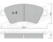 Sada brzdových destiček, kotoučová brzda fri.tech. 560.0