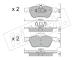 Sada brzdových destiček, kotoučová brzda fri.tech. 571.0