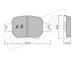Sada brzdových destiček, kotoučová brzda fri.tech. 630.0