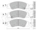 Sada brzdových destiček, kotoučová brzda fri.tech. 646.0
