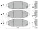 Sada brzdových destiček, kotoučová brzda fri.tech. 735.0