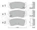 Sada brzdových destiček, kotoučová brzda fri.tech. 804.0