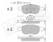 Sada brzdových destiček, kotoučová brzda fri.tech. 833.1