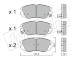 Sada brzdových destiček, kotoučová brzda fri.tech. 858.0