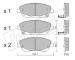 Sada brzdových destiček, kotoučová brzda fri.tech. 896.0