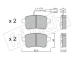 Sada brzdových destiček, kotoučová brzda fri.tech. 912.0