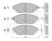 Sada brzdových destiček, kotoučová brzda fri.tech. 925.0