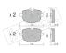 Sada brzdových destiček, kotoučová brzda fri.tech. 939.0