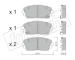 Sada brzdových destiček, kotoučová brzda fri.tech. 957.0