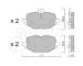 Sada brzdových destiček, kotoučová brzda CIFAM 822-1359-0