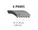 ozubený klínový řemen DT Spare Parts 12.15416