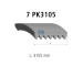 Ozubený klinový remeň DT Spare Parts 13.43514