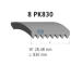 ozubený klínový řemen DT Spare Parts 2.21058