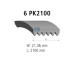 ozubený klínový řemen DT Spare Parts 4.81016