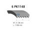 ozubený klínový řemen DT Spare Parts 6.31556